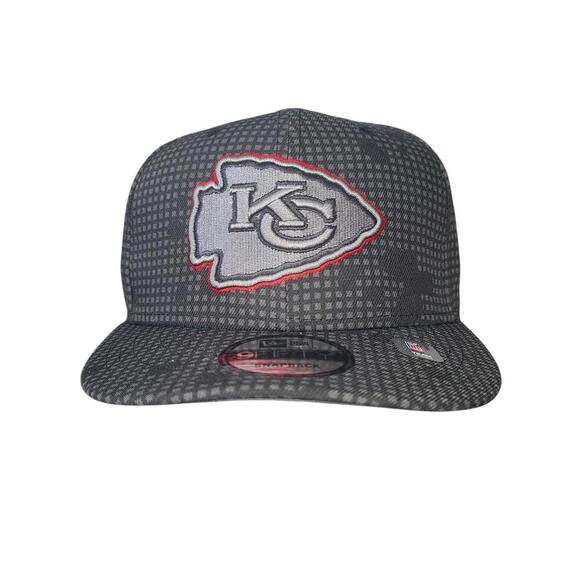 Kansas City Chiefs New Era Snapback Cap - Black/Gray Pattern - Picture 1 of 8
